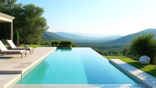 港区の個人邸宅に新設されたインフィニティプール