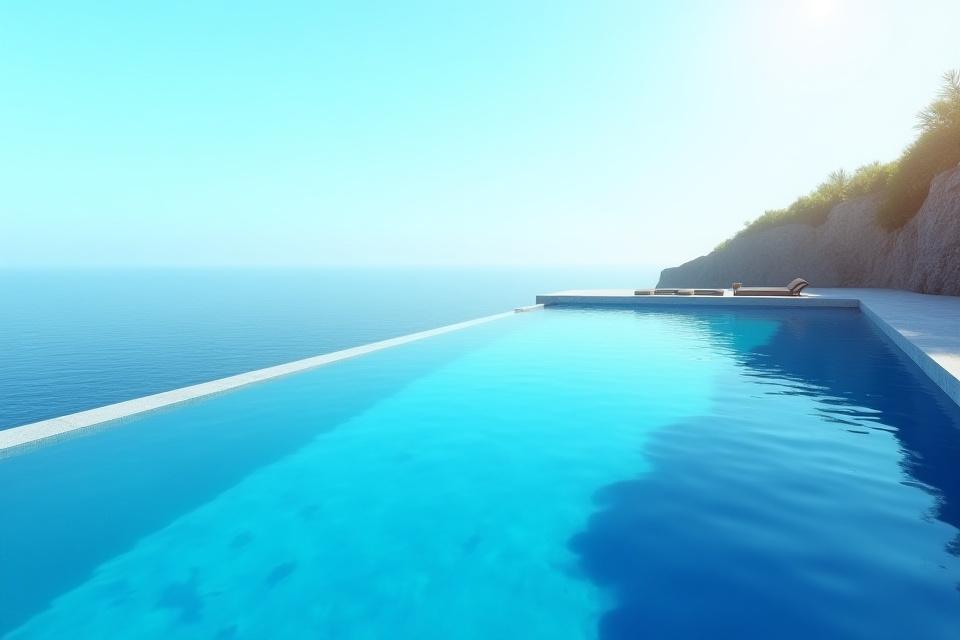 崖地のインフィニティプール