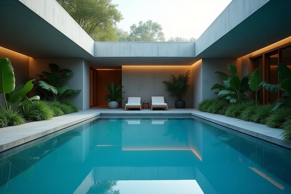 中庭のリフレクションプール