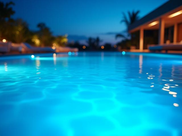 幻想的な水中照明